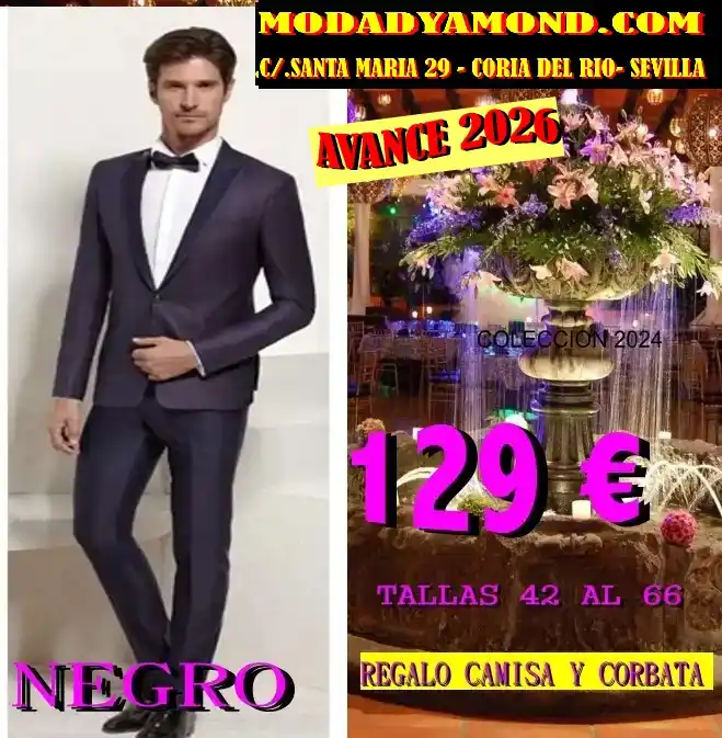 Traje caballero negro