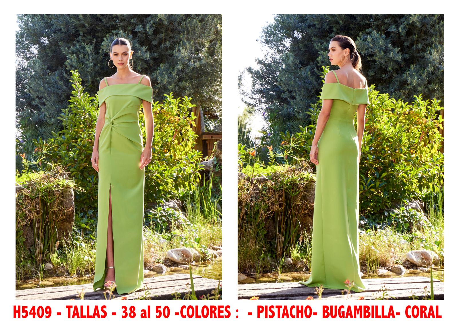 VESTIDO HERYSA ALTA COSTURA LARGO 5409