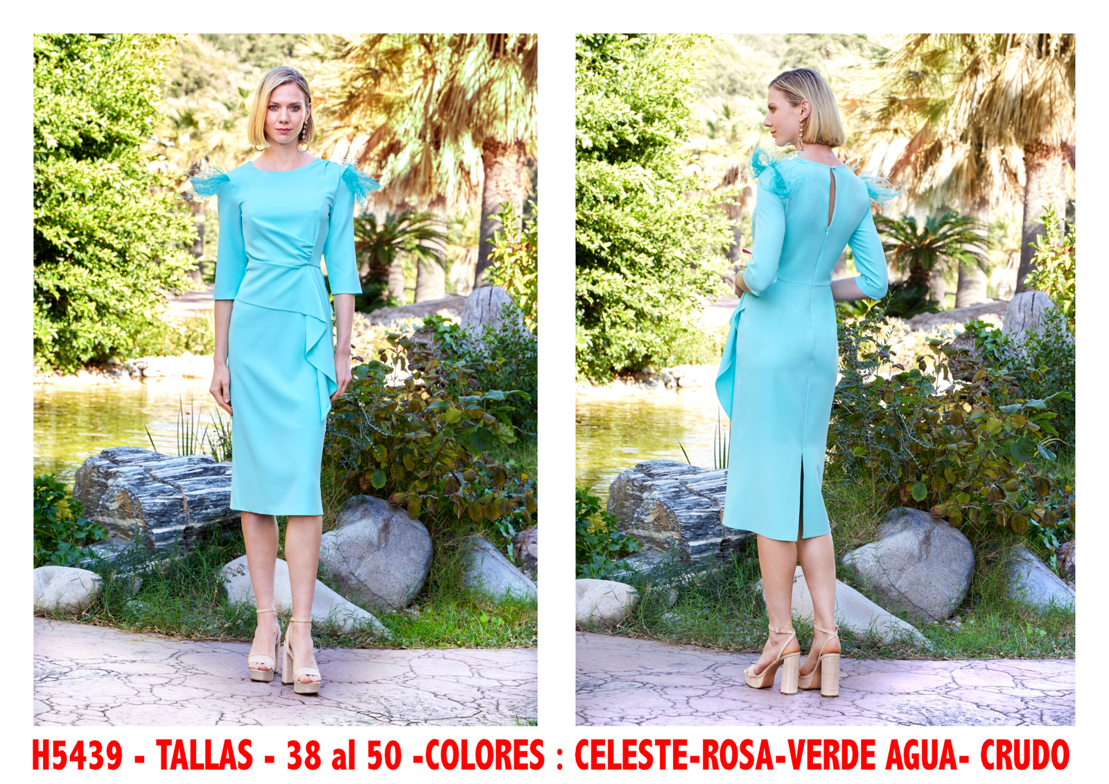 VESTIDO MIDI  HERYSA (ALTA COSTURA) 5439