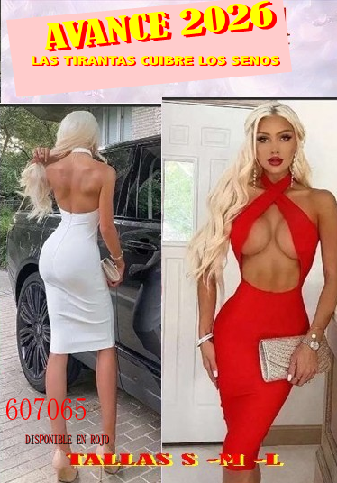 VESTIDO BANDAGE 607065 (LAS TIRANTAS CUBRE LOS SENOS)