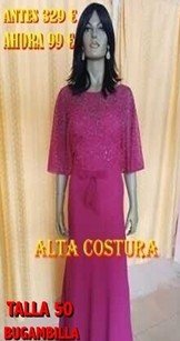 VESTIDO KOTON  (ALTA COSTURA) BUGAMBILLA