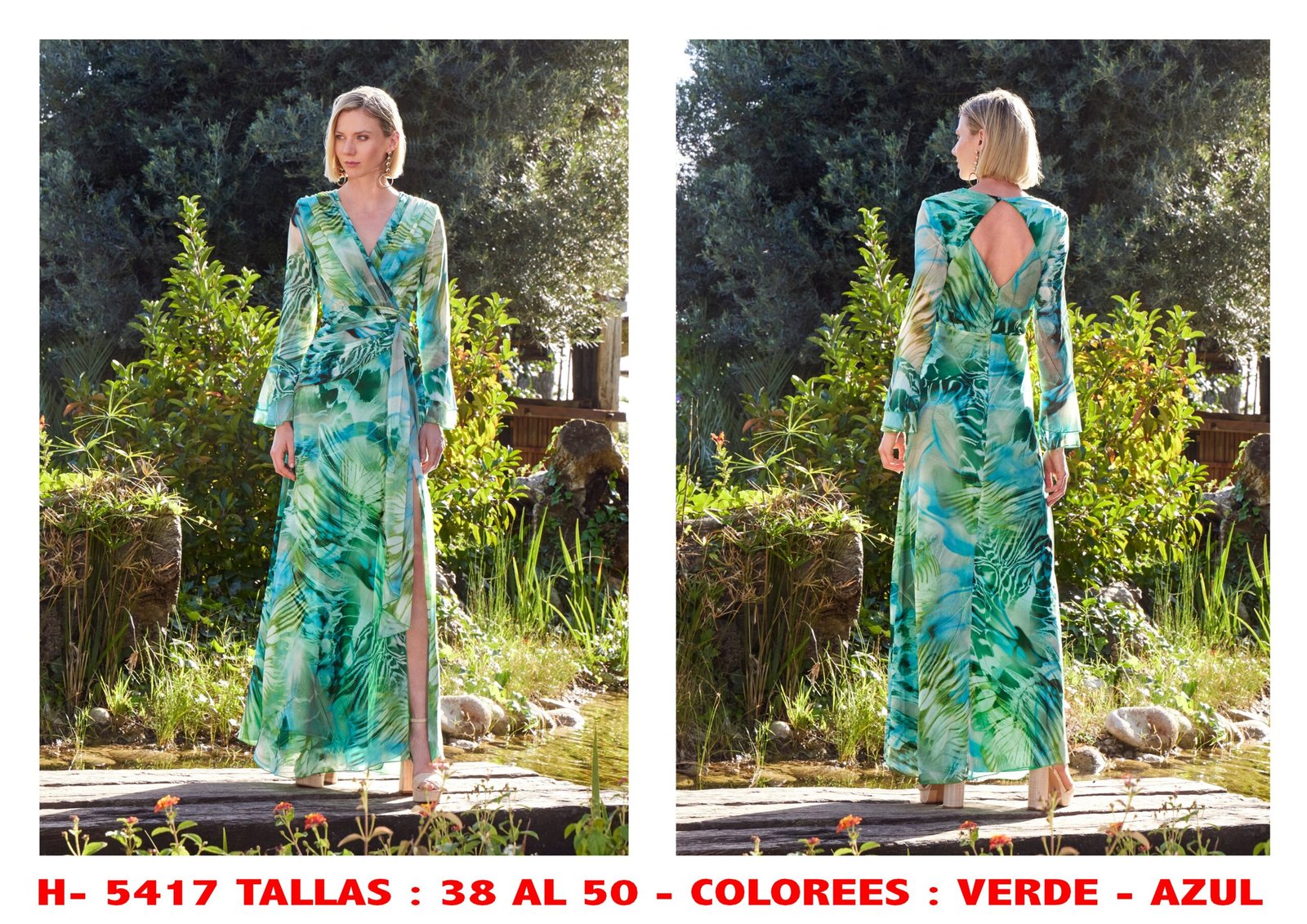 VESTIDO LARGO SEÑORIAL HERYSA ( ALTA COSTURA) H-5417