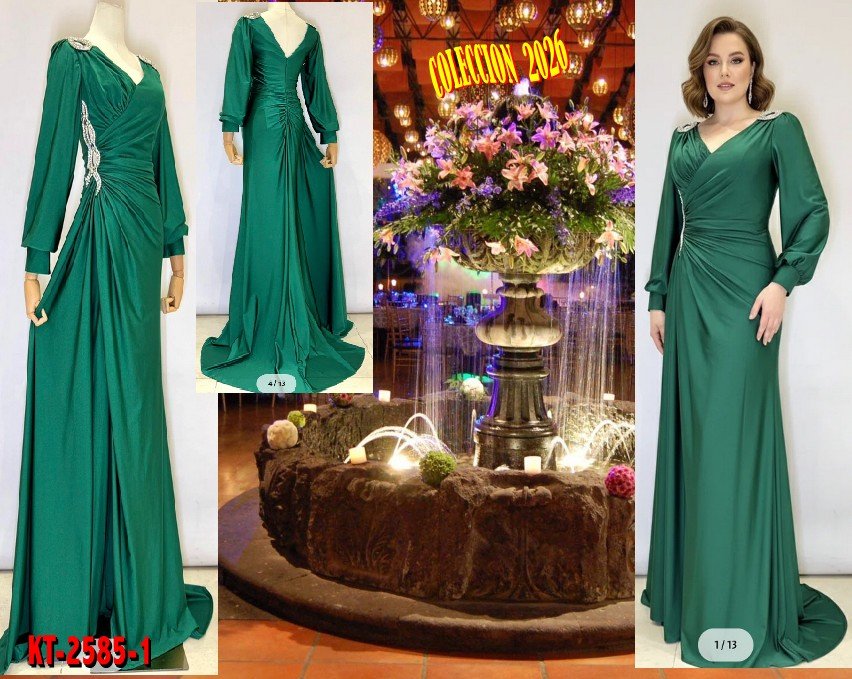 VESTIDO BOREAL LARGO CURVIS KT-2585