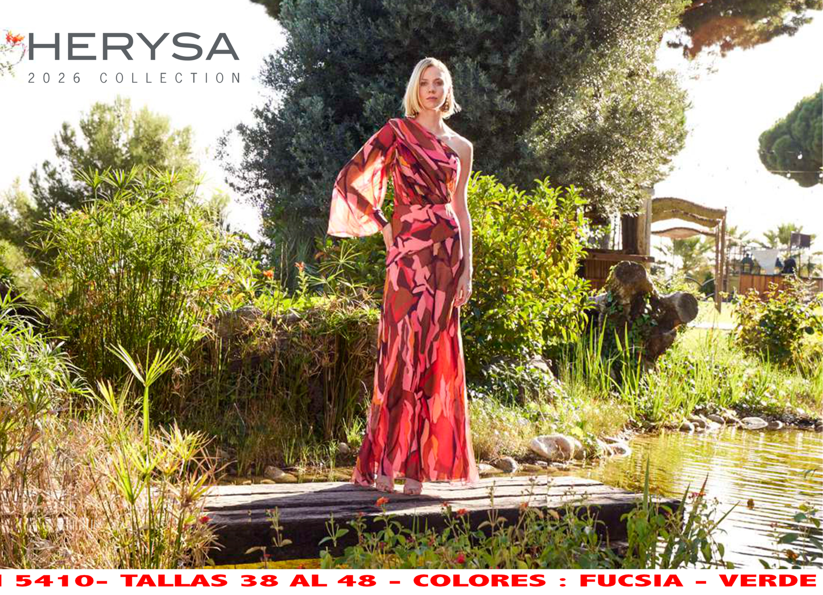 VESTIDO LARGOESTAMPADO  HERYSA (ALTA COSTURA) 5410