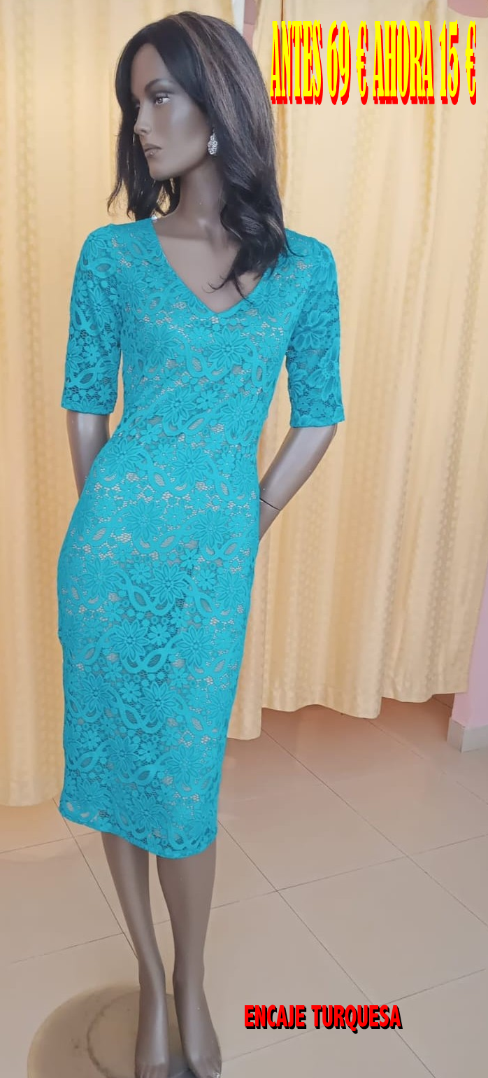 VESTIDO ENCAJE CORTO (GRAN OPORTUNIDAD)
