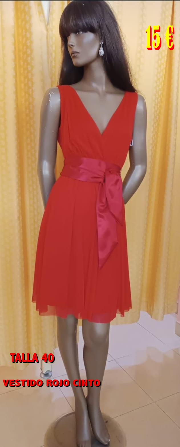 VESTIDO JUVENIL CON LAZO S/MANGA CORTO