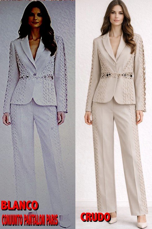 CONJUNTO PANTALON PARIS -CHAQUETA CON ABERTURA LATERALES