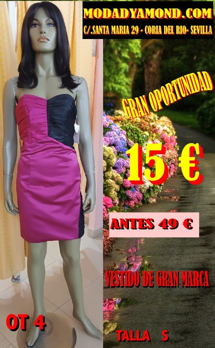 VESTIDO OT 4 FUSSIA/NEGRO