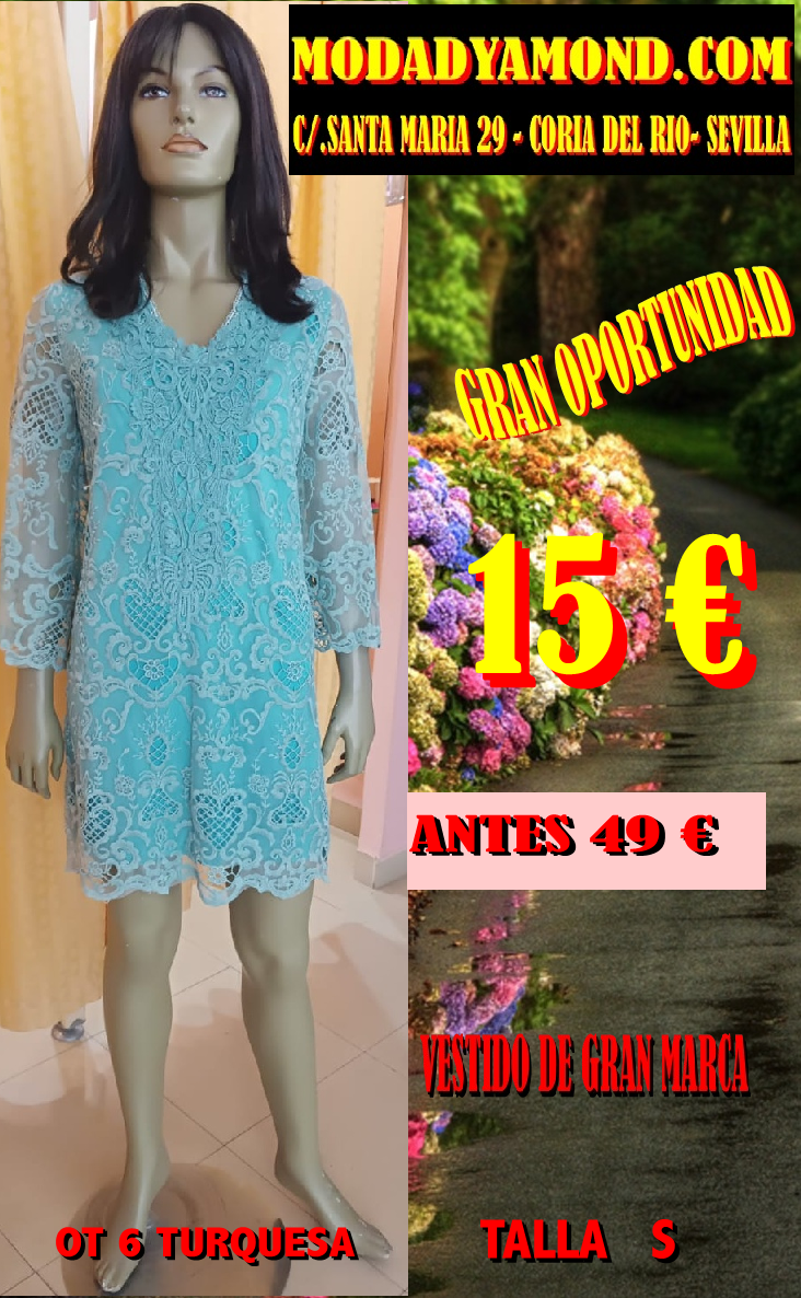 VESTIDO OT 6 TURQUESA