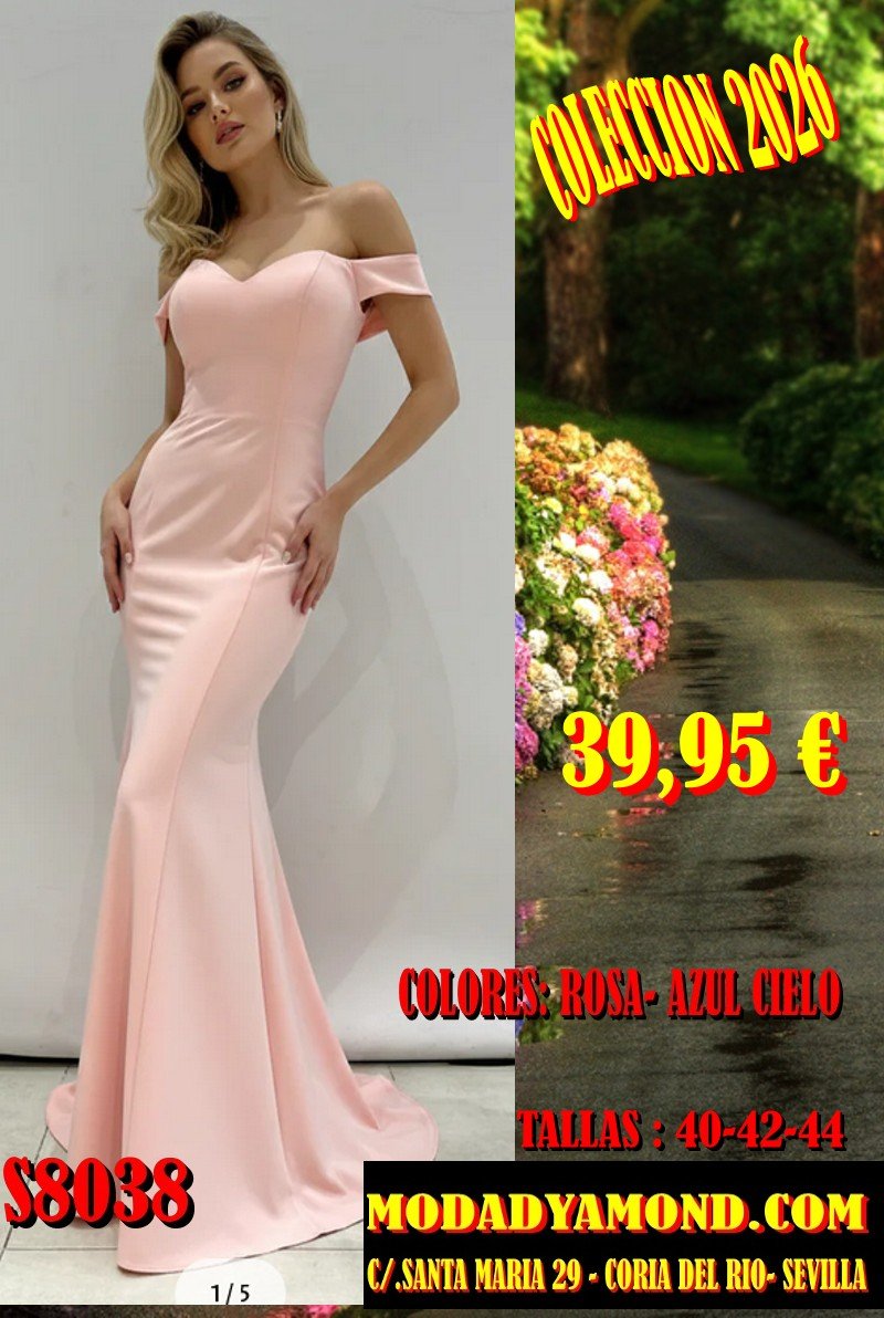VESTIDO BOREAL S-8038 JUVEN LARGO