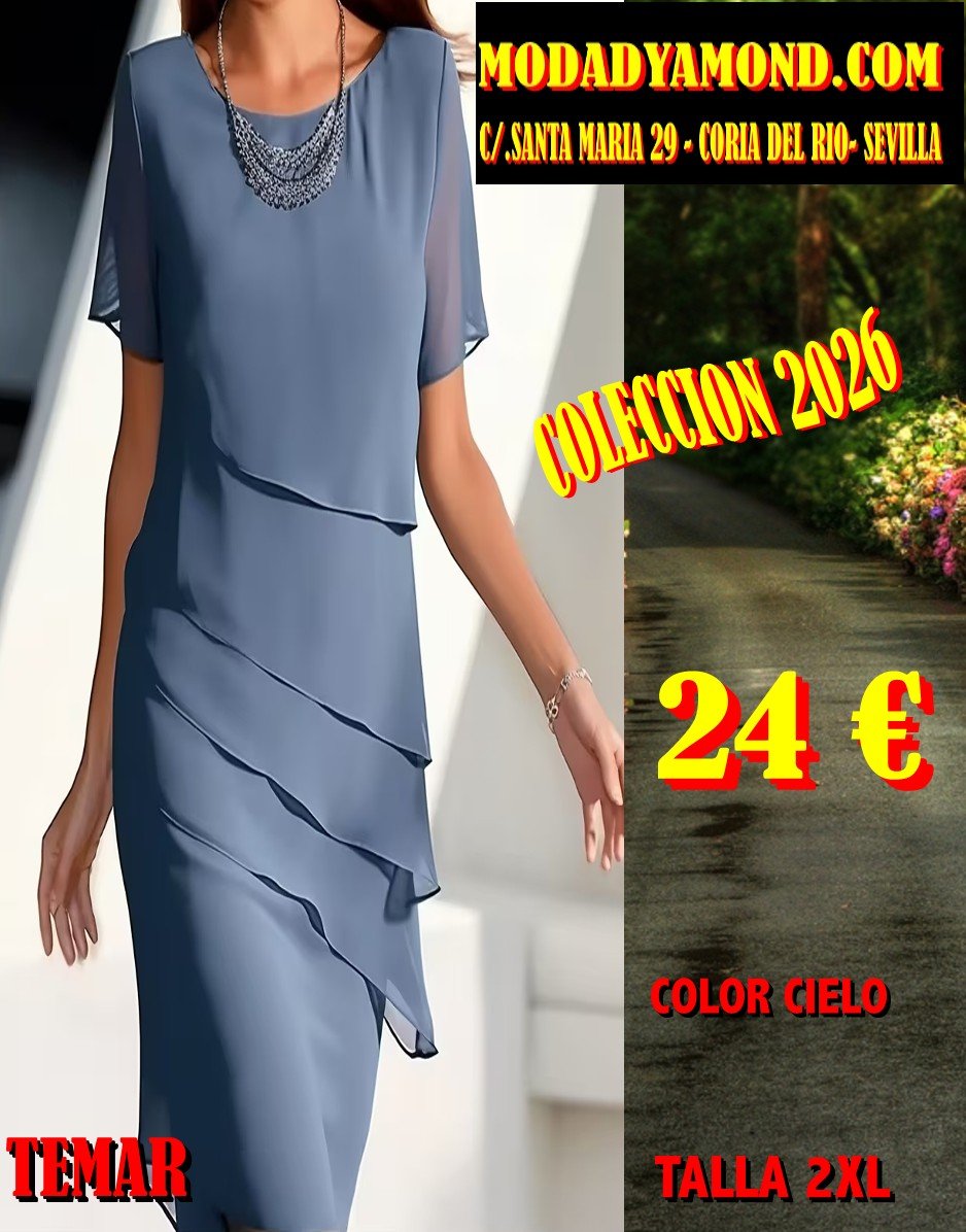 VESTIDO TEMUR CIELO MIDI