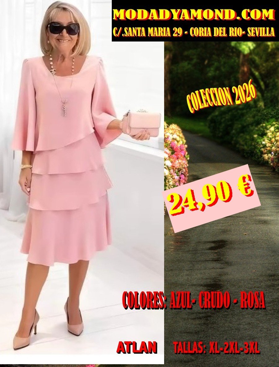 VESTIDO ATLAN CORTO VOLANTES