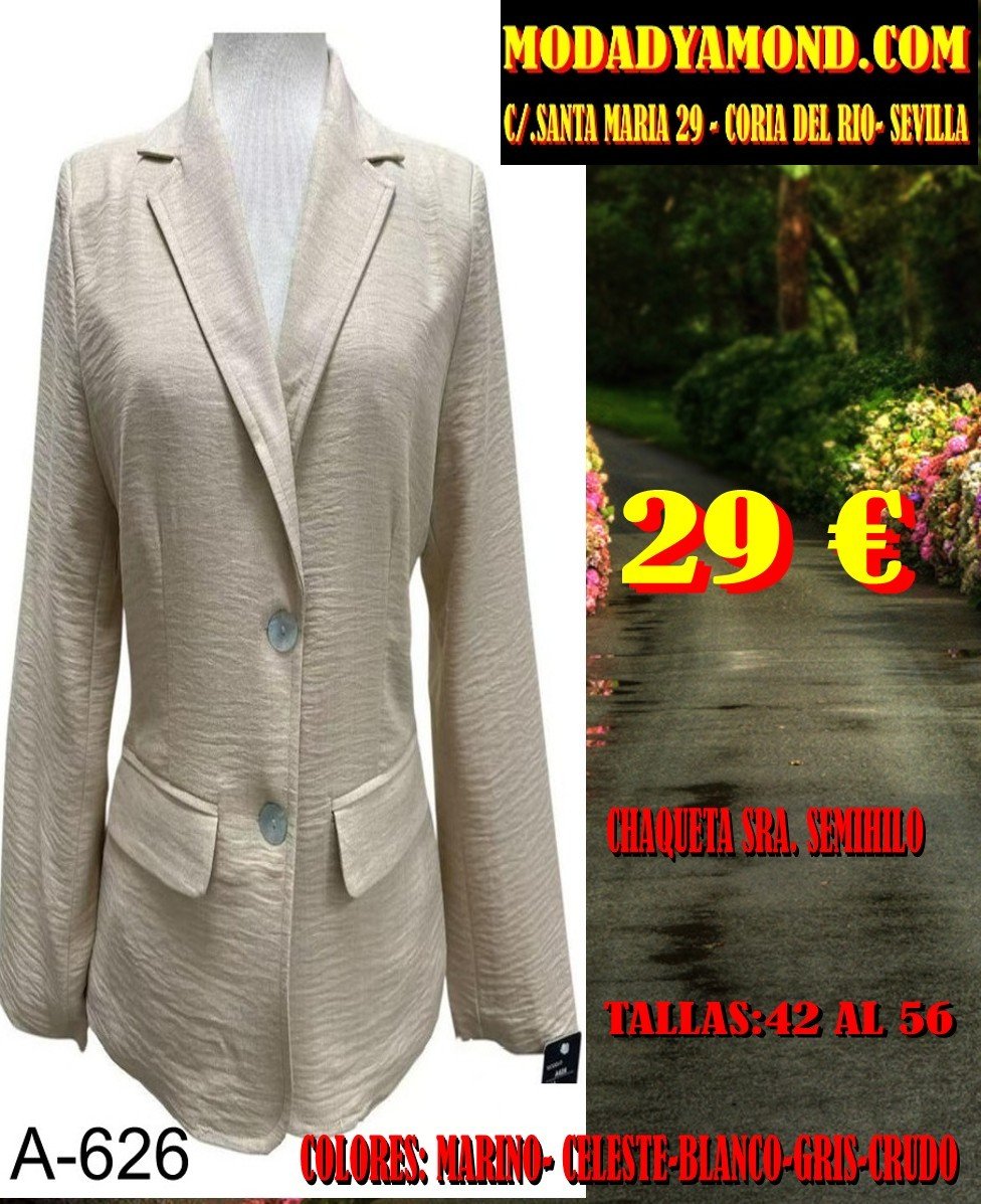CHAQUETA ALEXIA SEMIHILO A-626