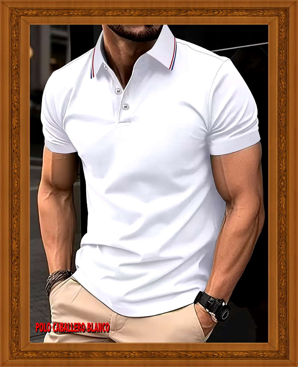 POLO CABALLERO TEMAR BLANCO