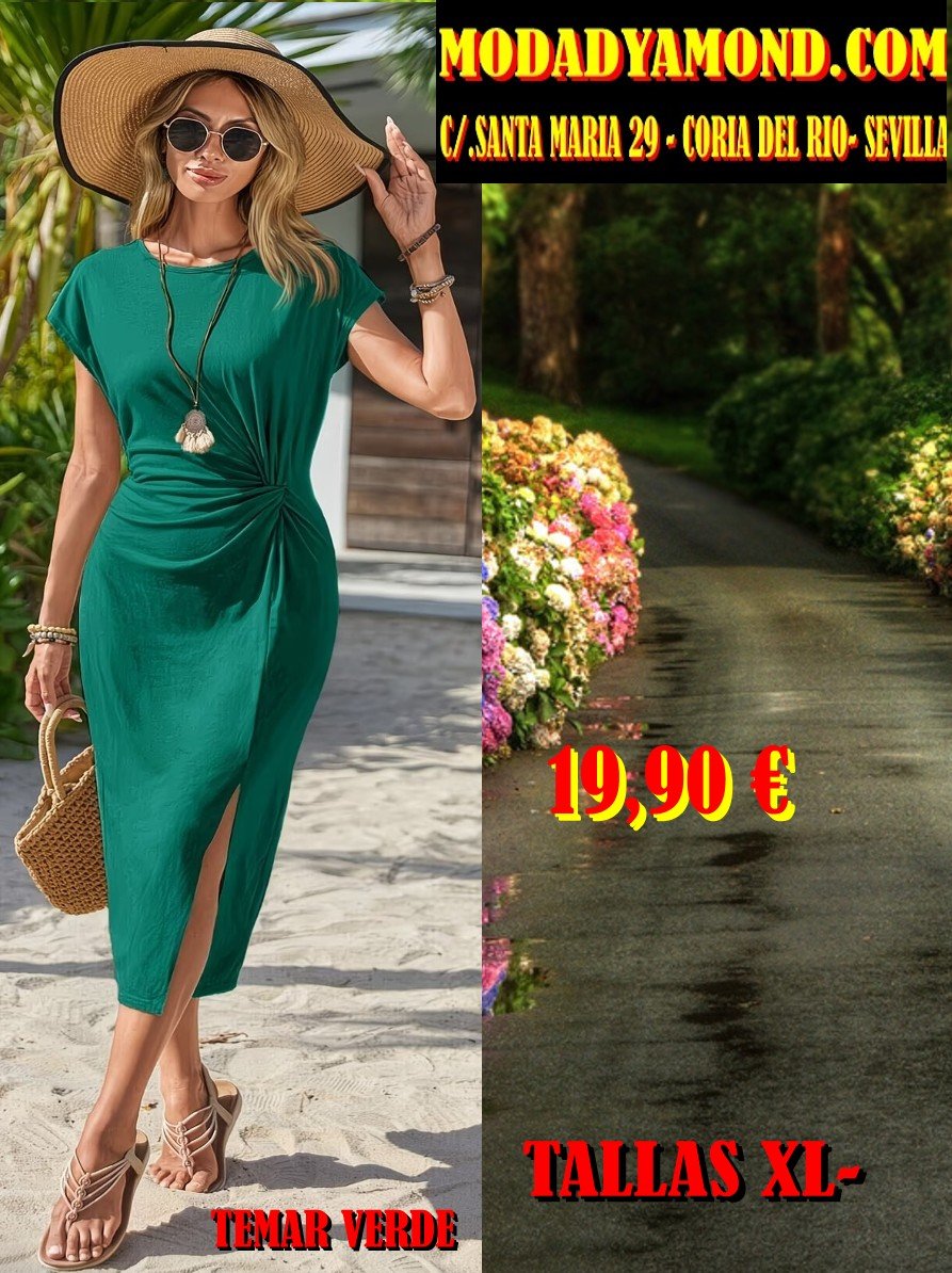 VESTIDO TEMAR VERDE MIDI