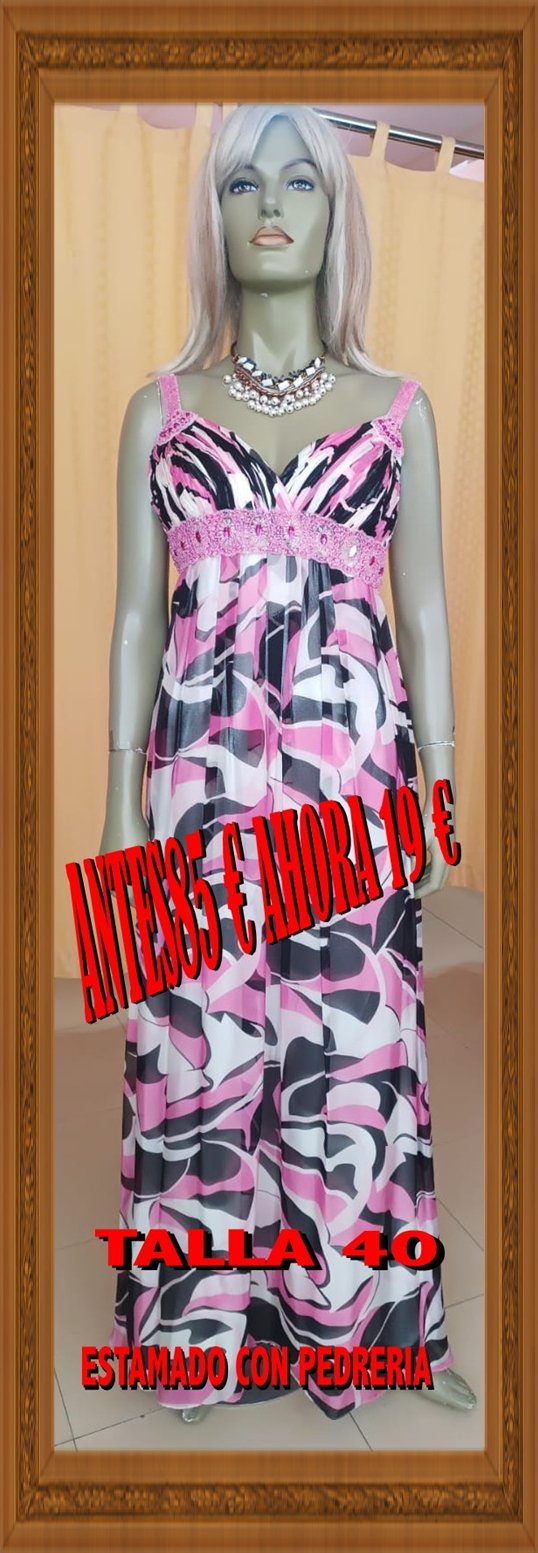 VESTIDO ESTAMPADO CON PEDRERIA