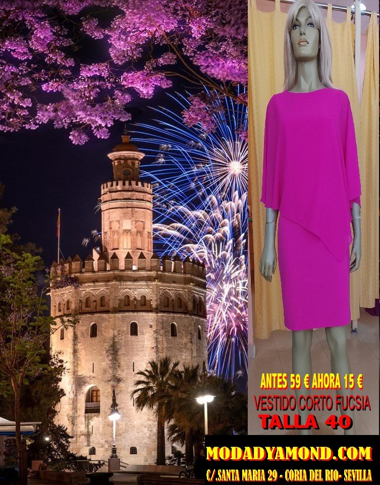 VESTIDO OUTLET CORTO FUCSIA