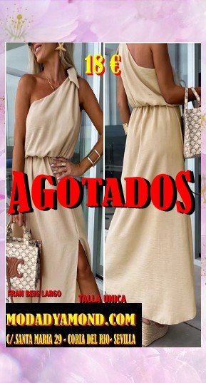 VESTIDO FRANK LARGO BEIG