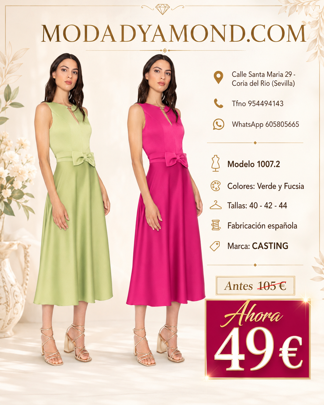 VESTIDO CT 1007.2 MIDI (ALTA COSTURA)