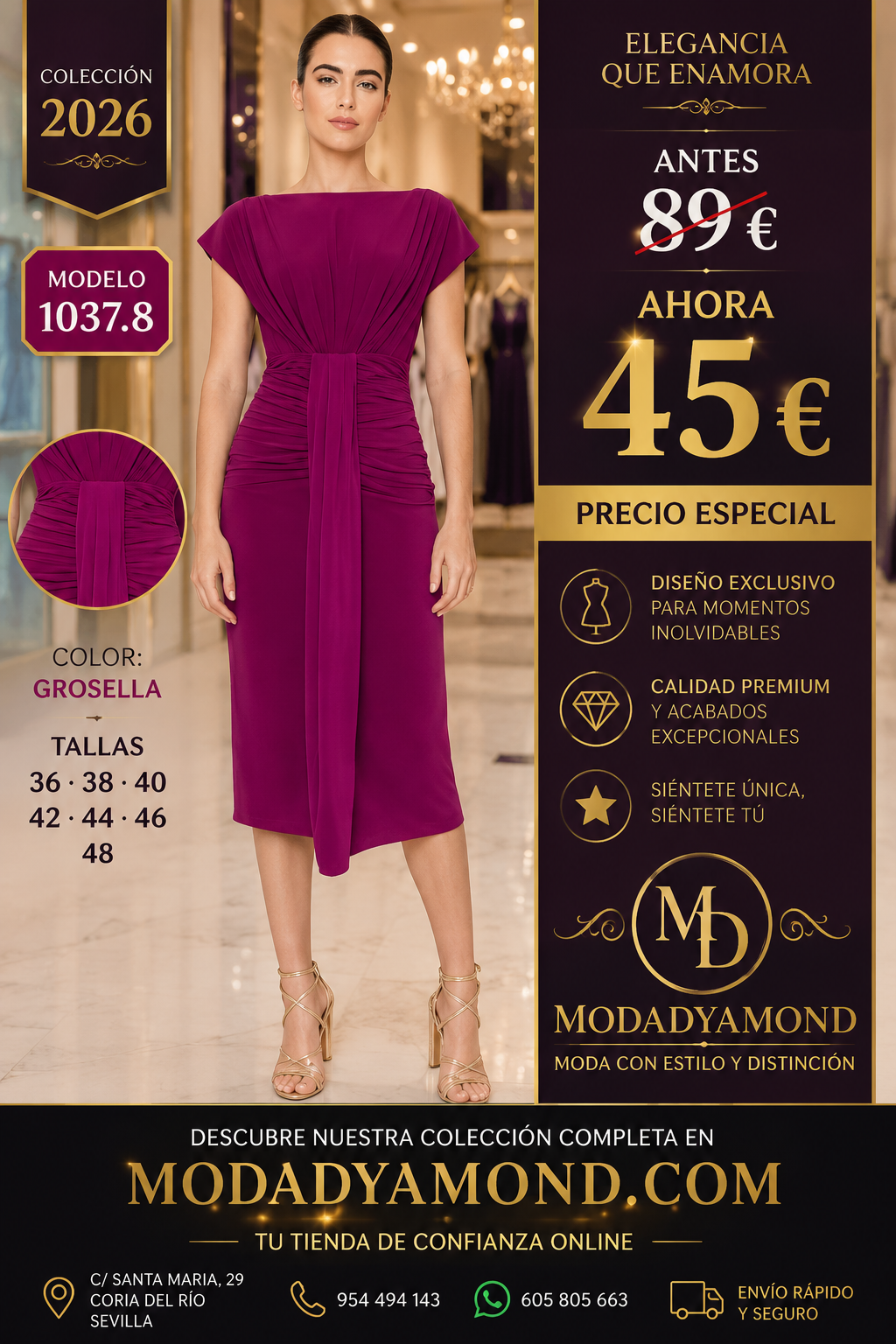 VESTIDO CT 1037.8 MIDI (ALTA COSTURA)