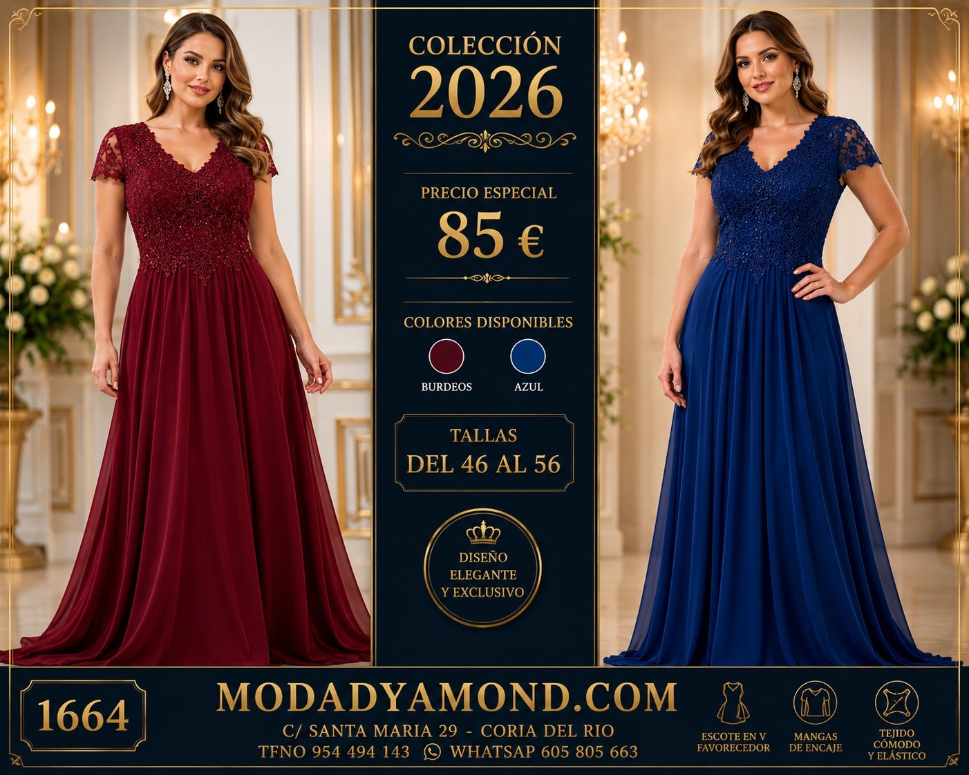 VESTIDO BOREAL CURVIS LARGO  1664