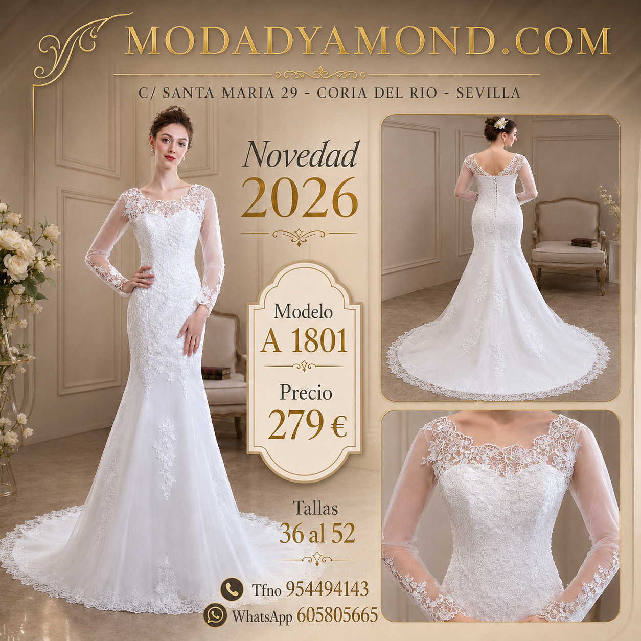VESTIDO DE NOVIA A-1801