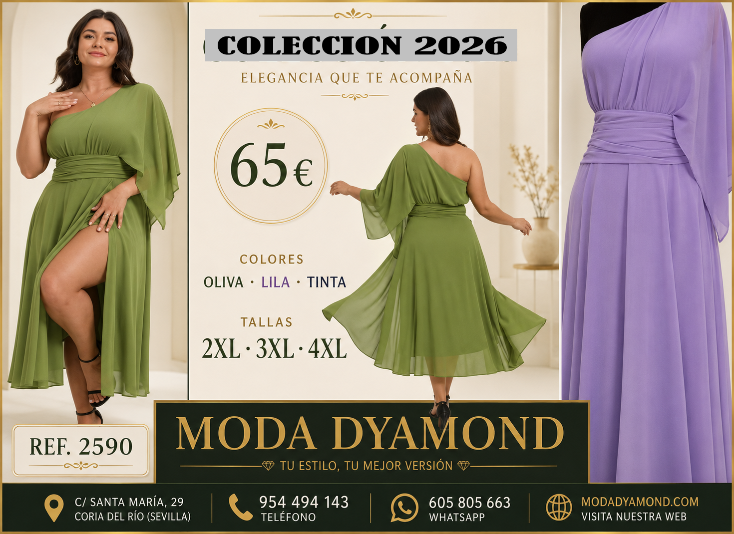 VESTIDO BOREAL 2590 MIDI CURVIS
