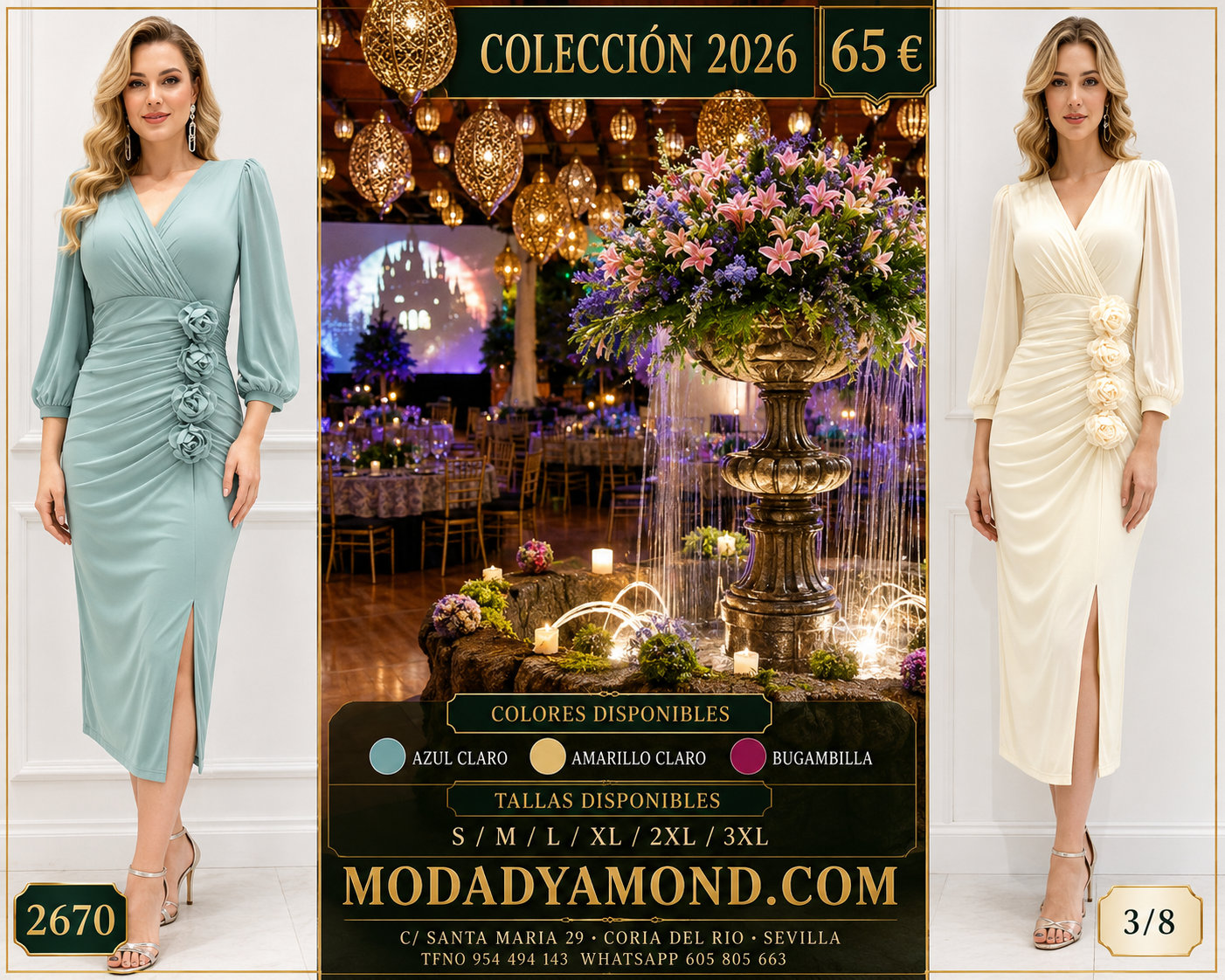 VESTIDO BOREAL 2670 MIDI