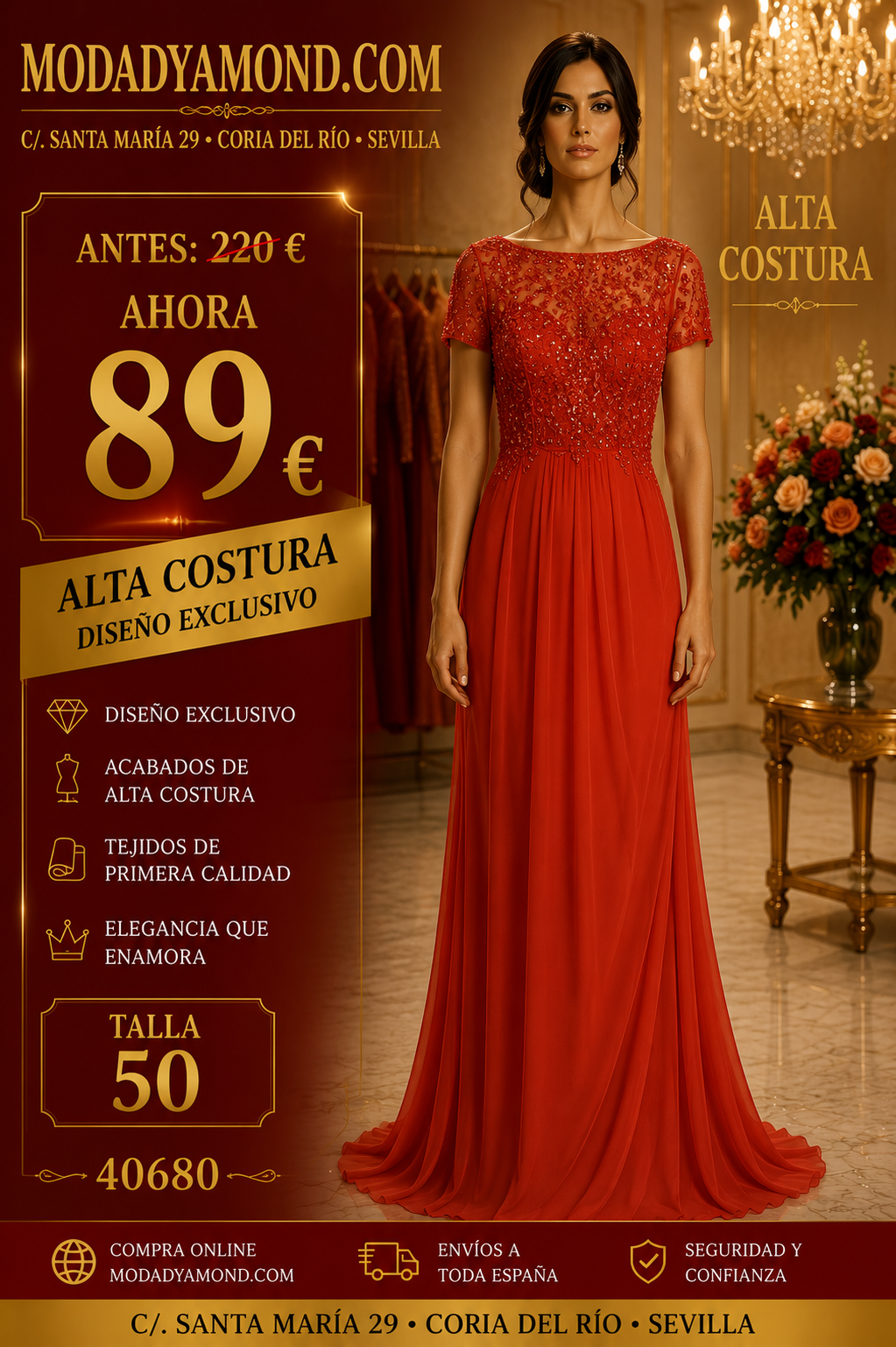 VESTIDO KOTON ALTA COSTURA LARGO CURVIS