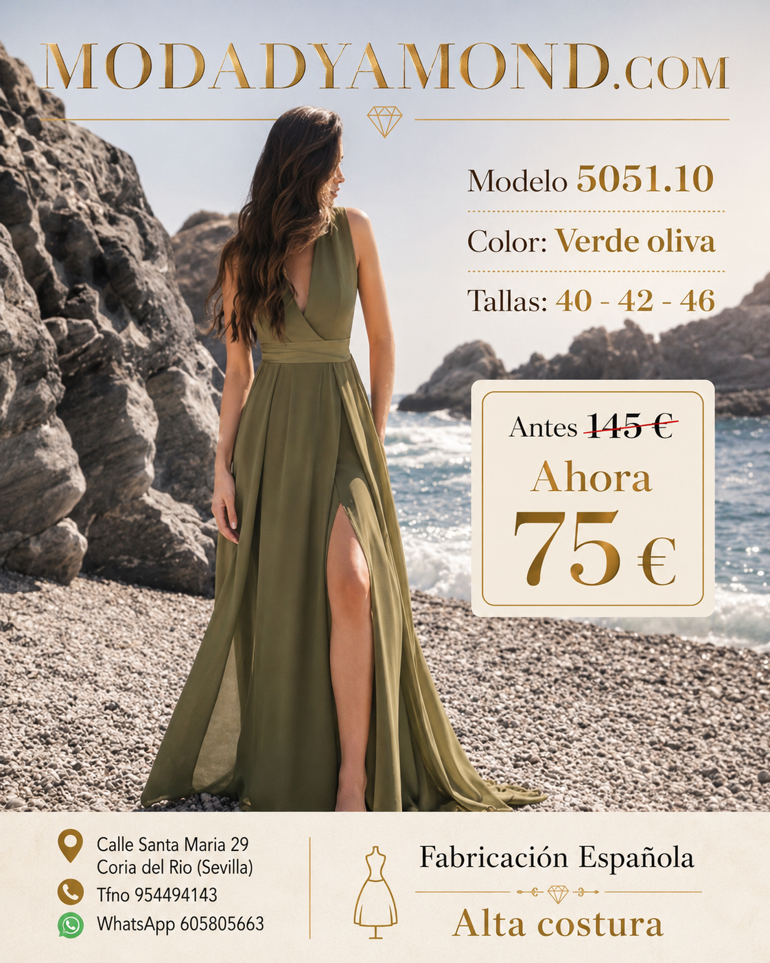 VESTIDO CT 5051.10 LARGO  (ALTA COSTURA)