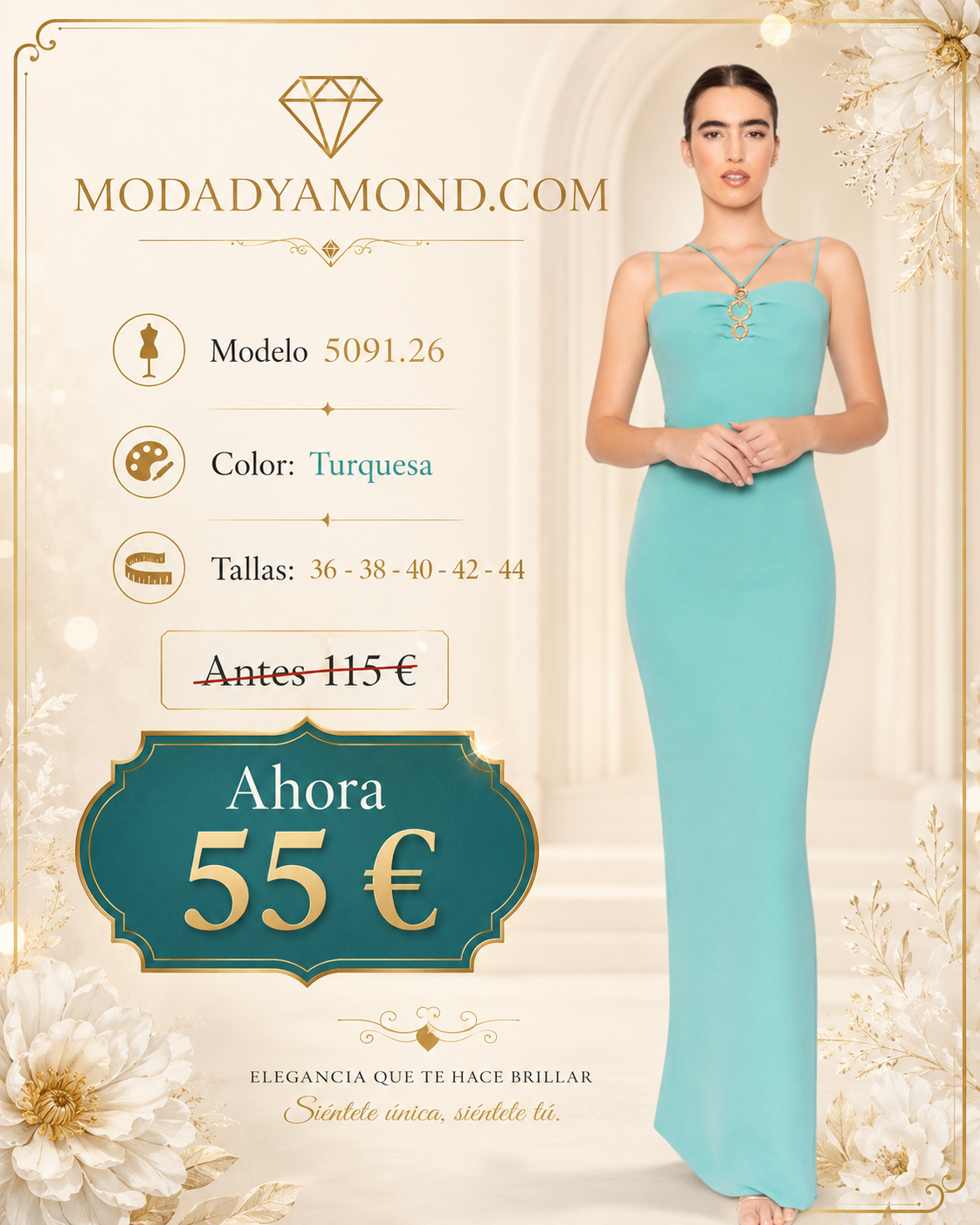 VESTIDO CT 5091.26 LARGO (ALTA COSTURA)