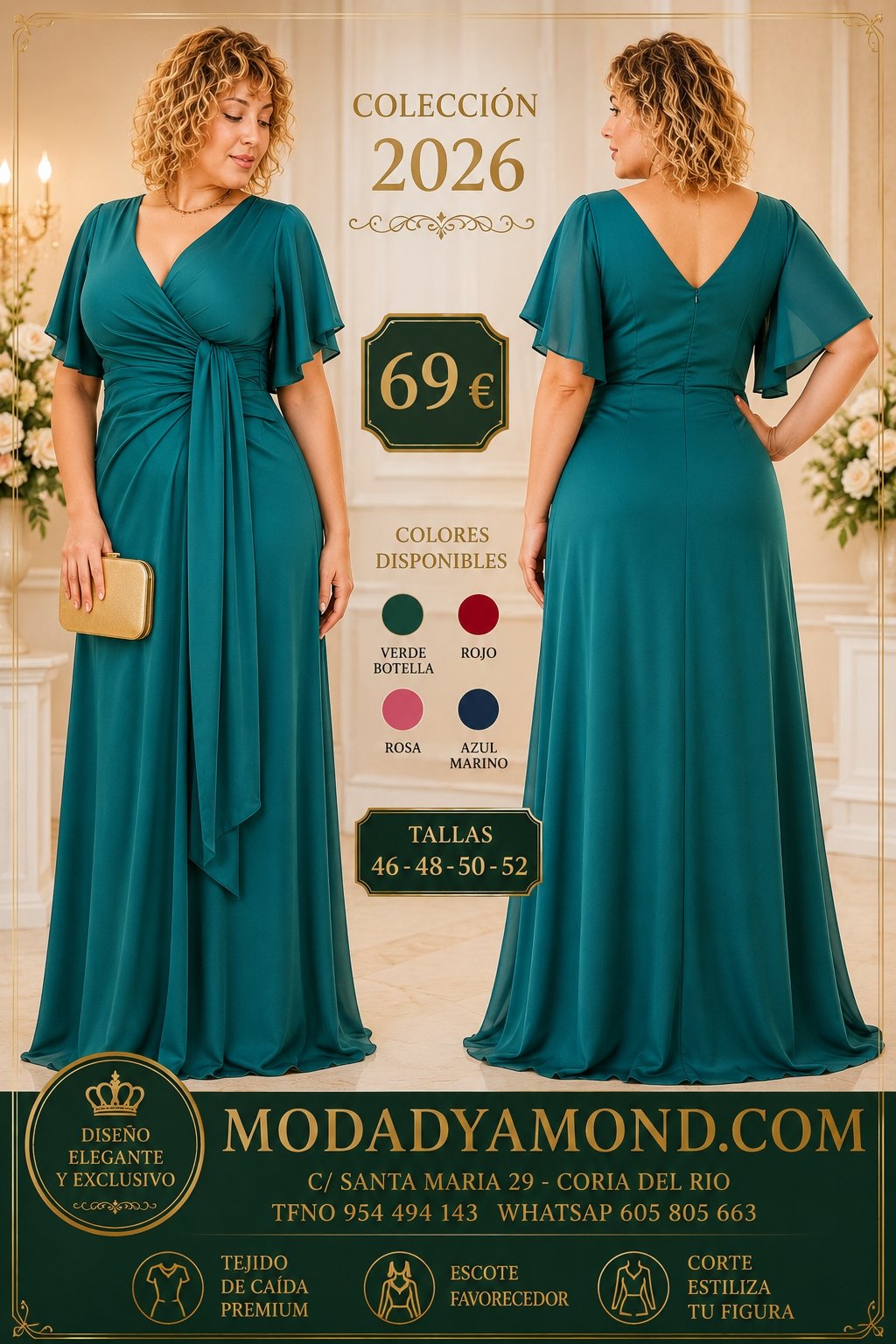 VESTIDO BOREAL CURVI LARGOS 6008