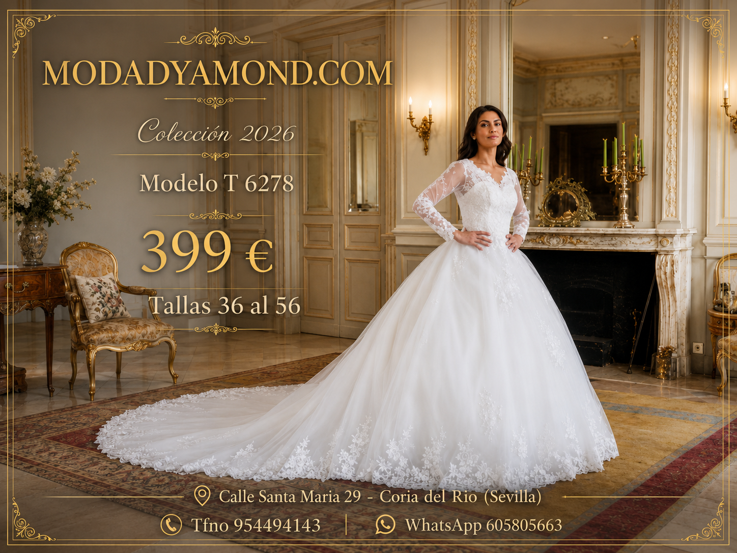 VESTIDO DE NOVIA T 6278