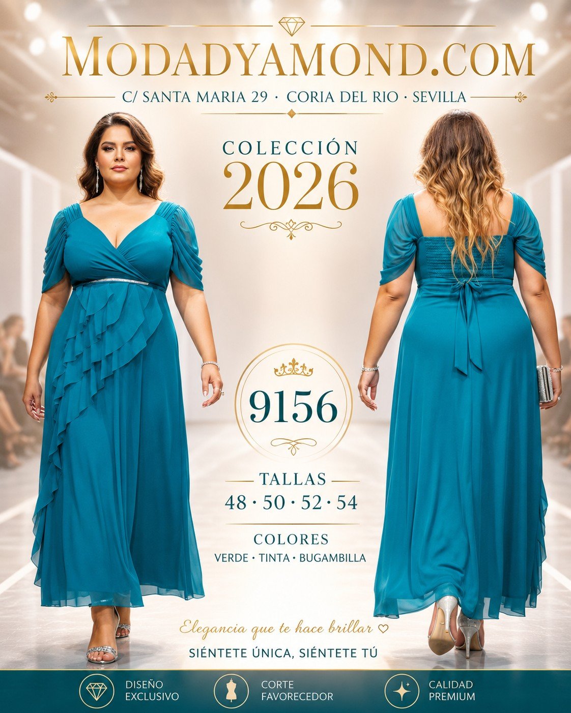 VESTIDO MMG 9156 LARGO CURVIS