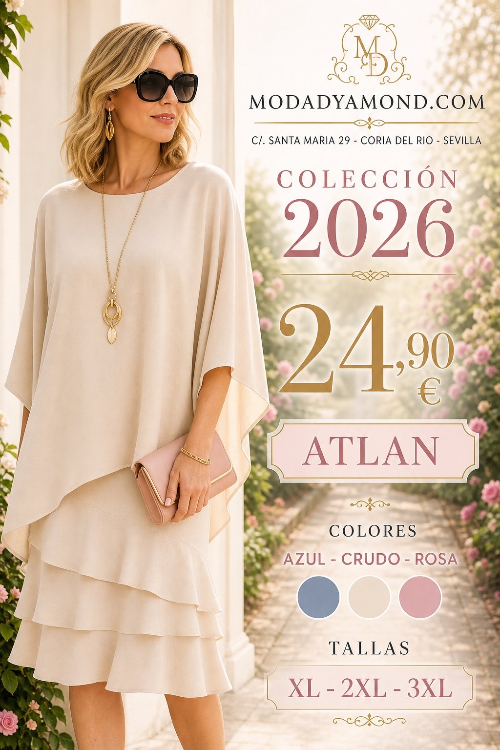 VESTIDO ATLAN CRUDO MIDI