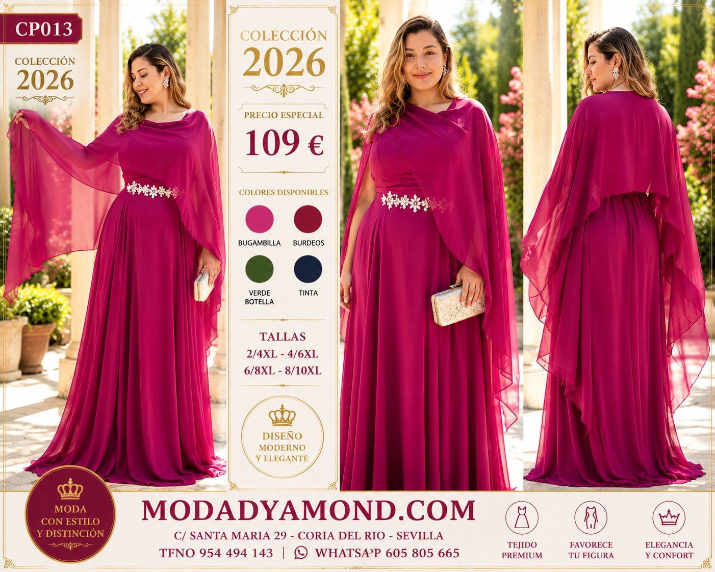 VESTIDO BOREAL CP013 LARGO CURVIS