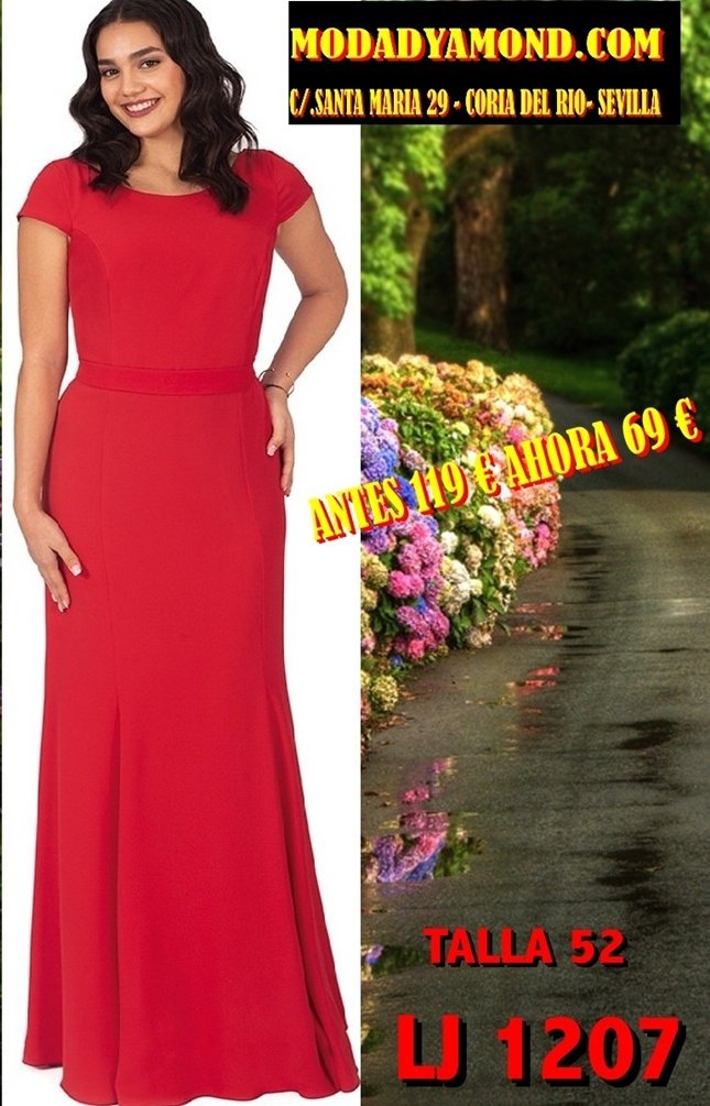 VESTIDO ALTA COSTURA LJ 1207 CURVIS LARGO