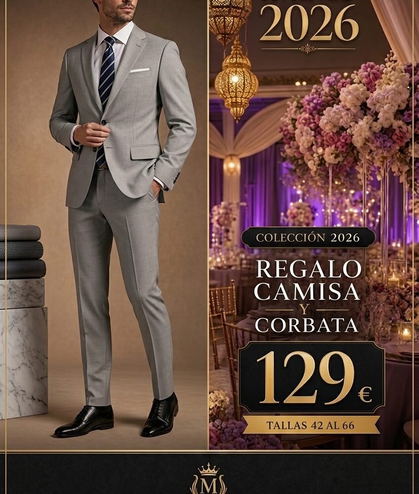TRAJE DE CHAQUETA CABALLERO CENTAURO GRIS CLARO (CON REGALO DE CAMISA BLANCA CUELLO ITALIANO Y CORBATA A ELEGIR COLOR)