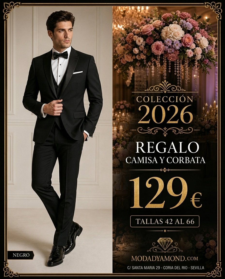TRAJE DE CHAQUETA CABALLERO CENTAURO NEGRO (CON REGALO DE CAMISA BLANCA CUELLO ITALIANO Y CORBATA A ELEGIR COLOR)