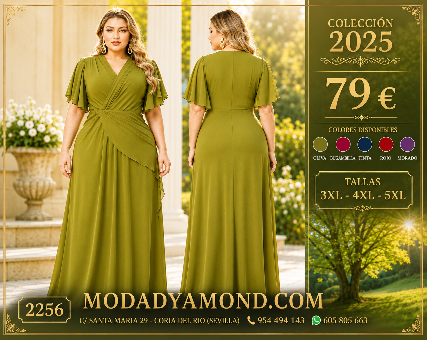VESTIDO BOREAL LARGO CURVIS 2256
