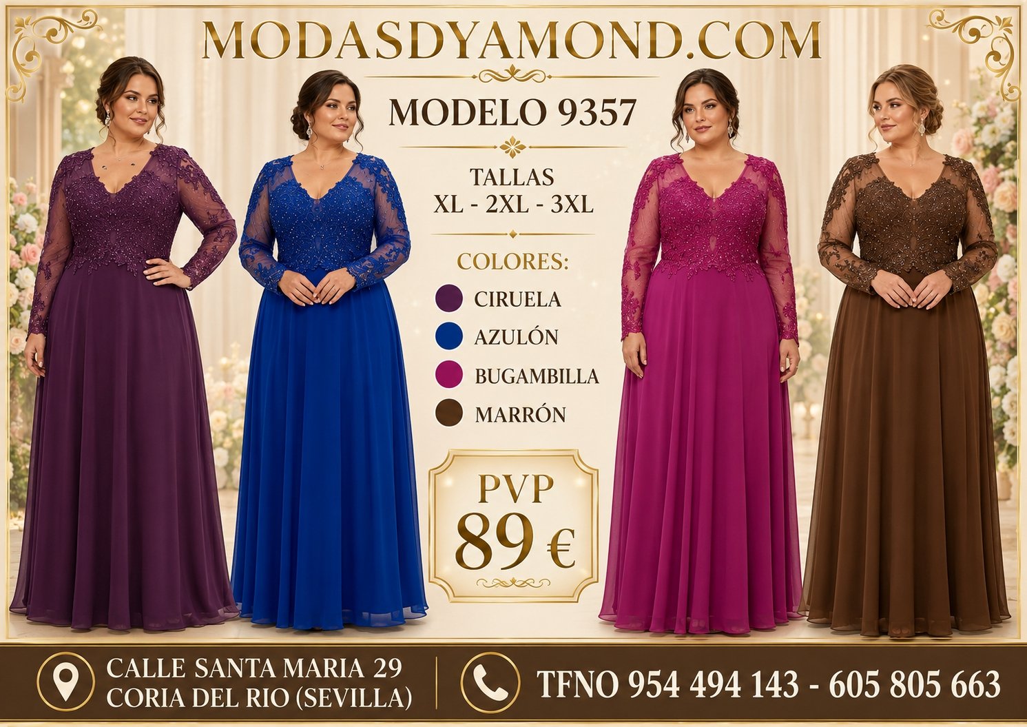 VESTIDO BOREAL CURVIS LARGO 9357