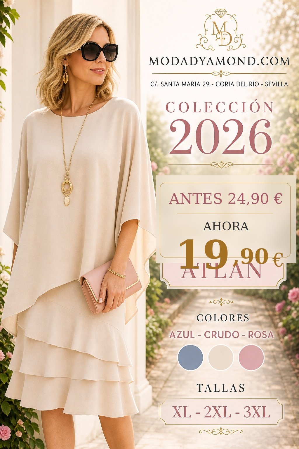 VESTIDO ATLANT BEIG CORTO