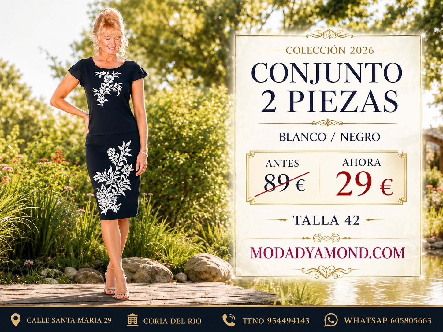 CONJUNTO DOS PIEZAS HERYSA CORTO (ALTA COSTURA GRAN EXCLUSIVIDAD)