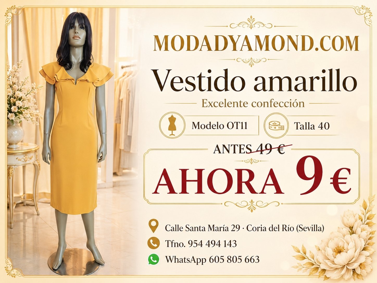 VESTIDO AMARILLO OT 11