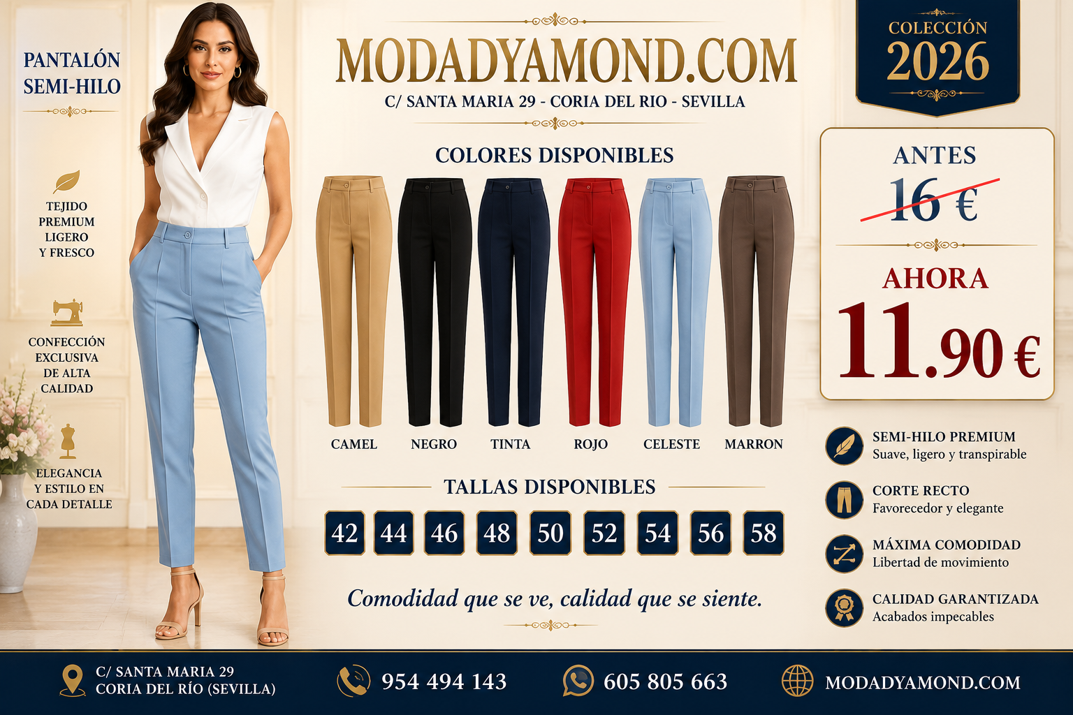 PANTALON ALEXIA P-83 SEMIHILO