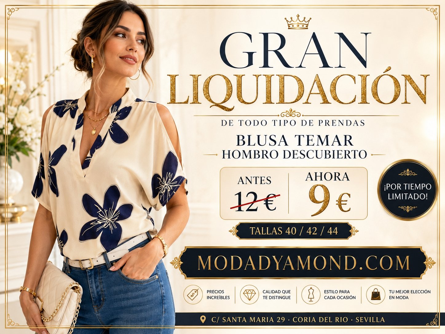 BLUSAS TEMAR HOMBRO DESCUBIERTO