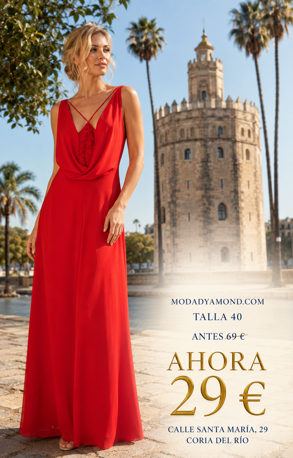 VESTIDO LARGO TIRANTAS DETALLE EN PECHO
