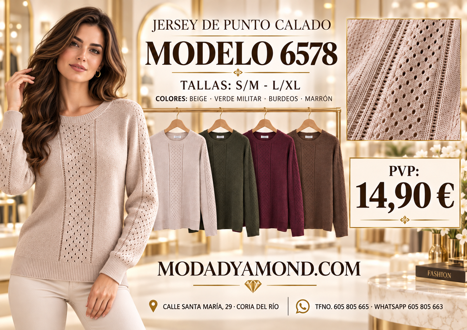 JERSEYS DE PUNTO CALADO 6578