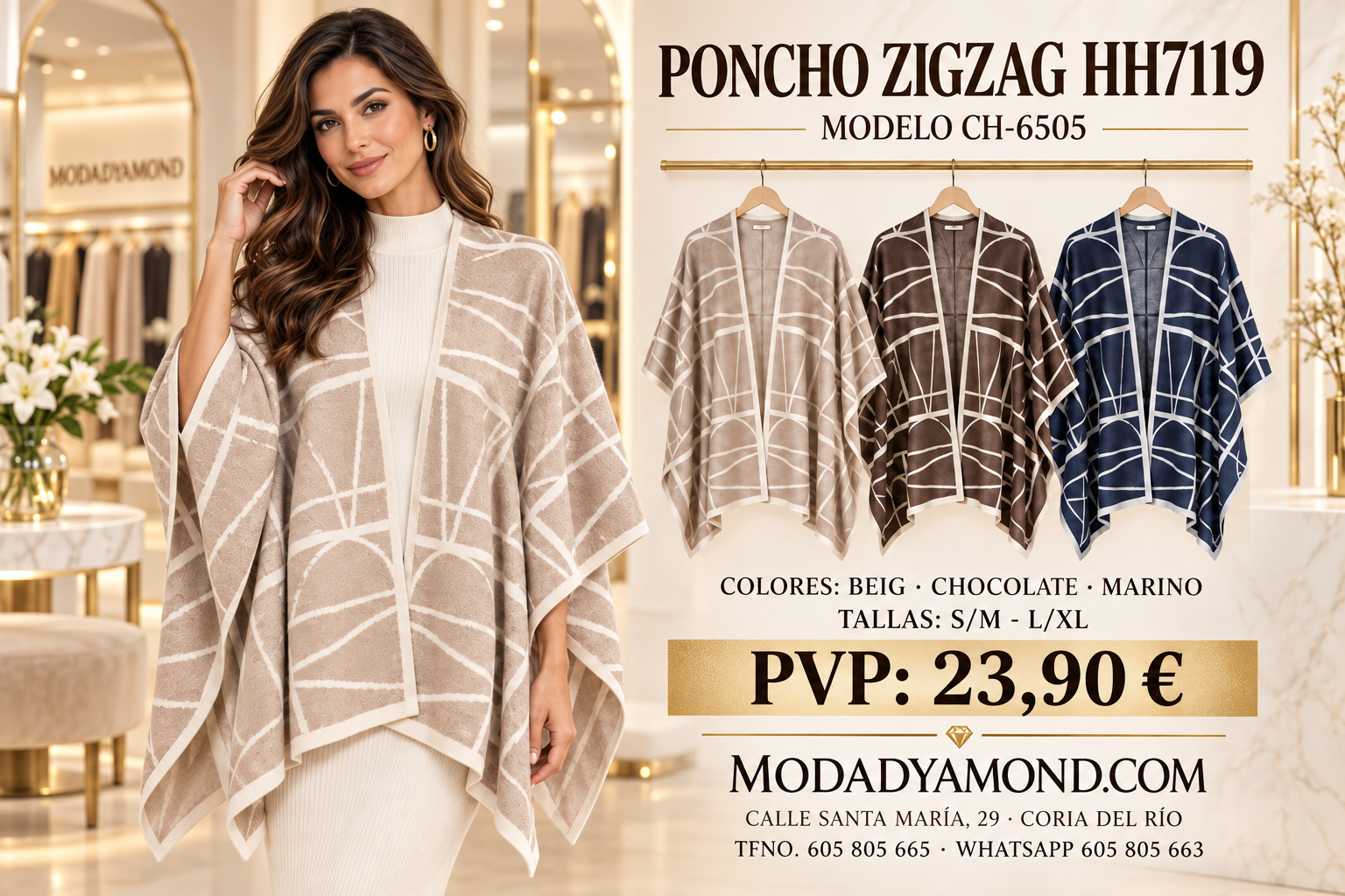 PONCHO ZIGZAG HH7119
