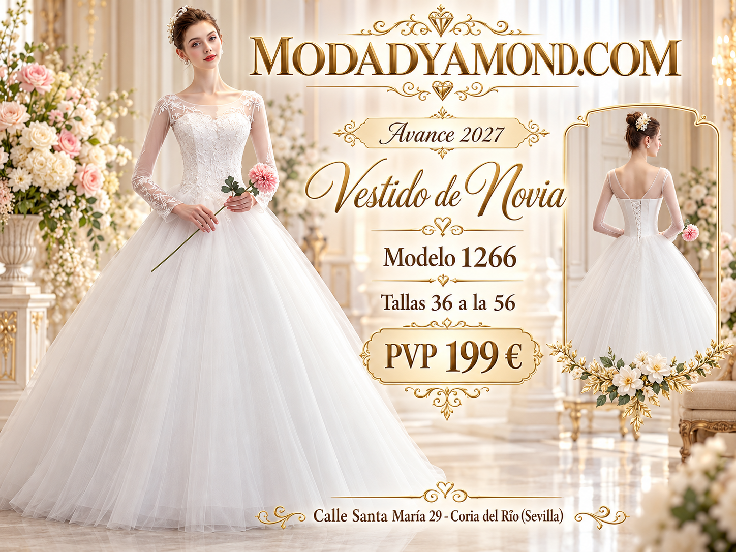 VESTIDO NOVIA BOREAL 1266